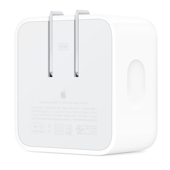  APPLE 35W Dual USB-C Port Compact Power Adapter