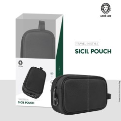 Green Lion Sicil Travel Pouch - Black