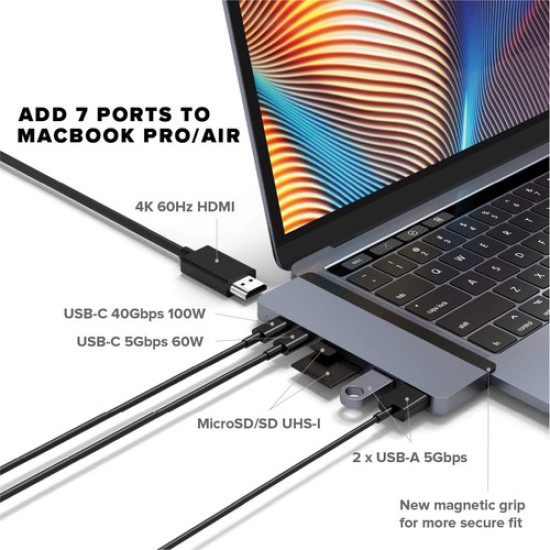 HYPER HyperDrive DUO 7-in-2 USB Type-C Hub (Space Gray)