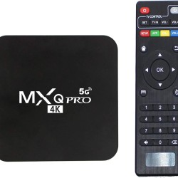 MXQ Pro 4GB/64GB TV Box 4K, 5G, Android 11.1 - Black
