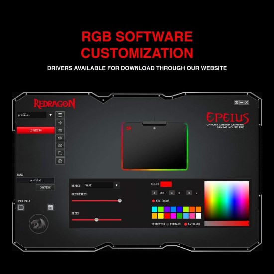 REDRAGON P009 Gaming Mouse Pad, RGB LED Lighting Effects