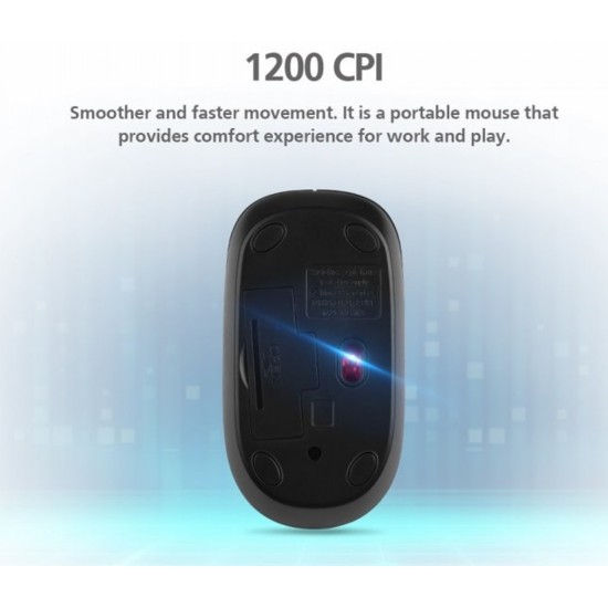 Micropack Speedy Lite 2 Wireless Office Mouse, Black | M-702W