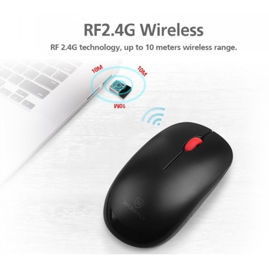 Micropack Speedy Lite 2 Wireless Office Mouse, Black | M-702W
